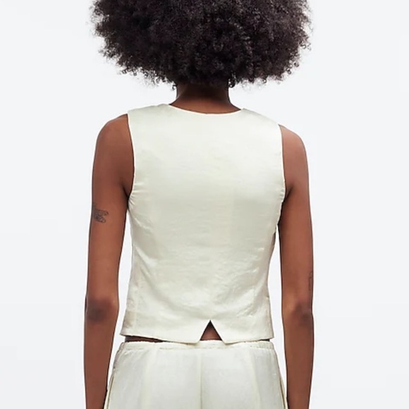 Madewell cake batter Button-Front Vest Top - Picture 4 of 6